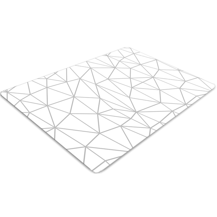 Covor pentru scaun de birou, PVC, stil scandinav, Gri, 140 cm x 100 cm, 010250310030100029927