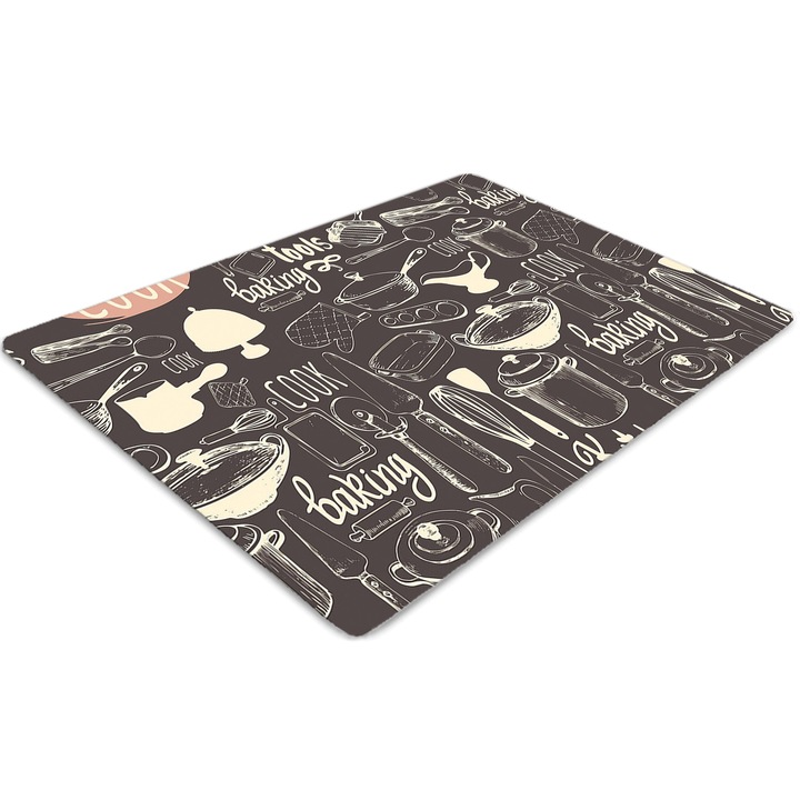 Covor pentru scaun de birou, PVC, aparate de bucatarie, Maro, 140 cm x 100 cm, 010250310030100030044