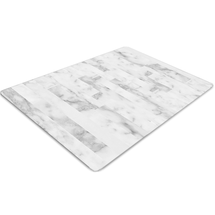 Covor pentru scaun de birou, PVC, marmura, Gri, 140 cm x 100 cm, 010250310030100030084