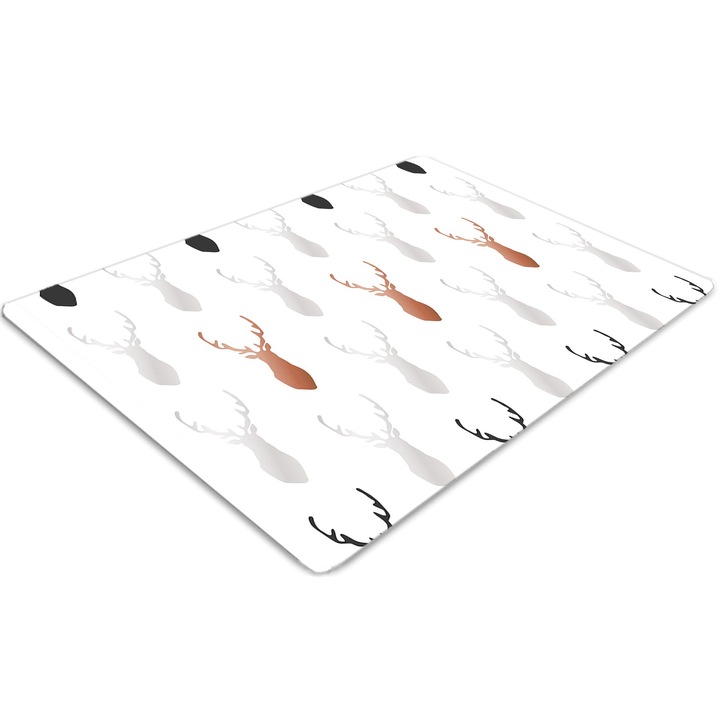 Covor pentru scaun de birou, PVC, cap de caprioara, Roz, 140 cm x 100 cm, 010250310030100030110