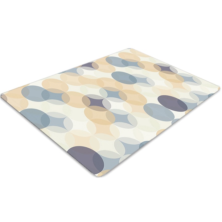 Covor PVC. Tulup. Vinil. Dreptunghi. Retro. Verde. 100 cm x 70 cm. 010250310010100029949