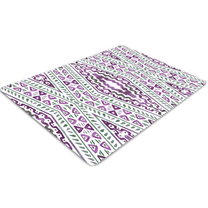 Covor pentru scaun de birou, PVC, model marocan, Verde, 140 cm x 100 cm, 010250310030100011791