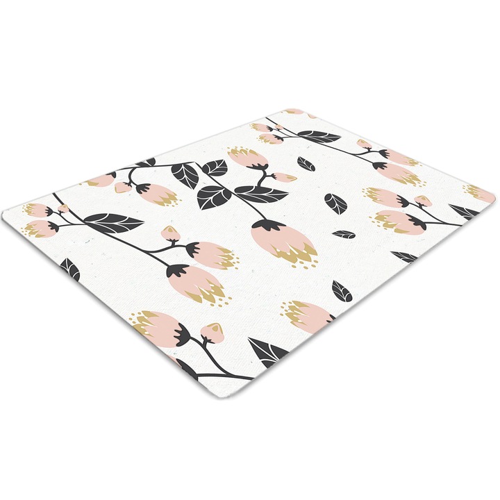 Covor pentru scaun de birou, PVC, vintage de primavara, Verde, 140 cm x 100 cm, 010250310030100011878