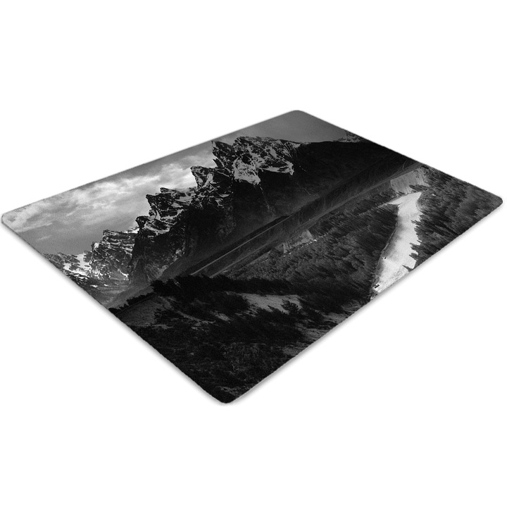 Covor pentru scaun de birou, PVC, intuneric, Gri, 140 cm x 100 cm, 010250310030100019169