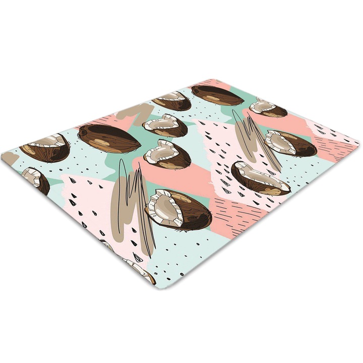 Covor pentru scaun de birou, PVC, nuca de cocos, Roz, 140 cm x 100 cm, 010250310030100030015