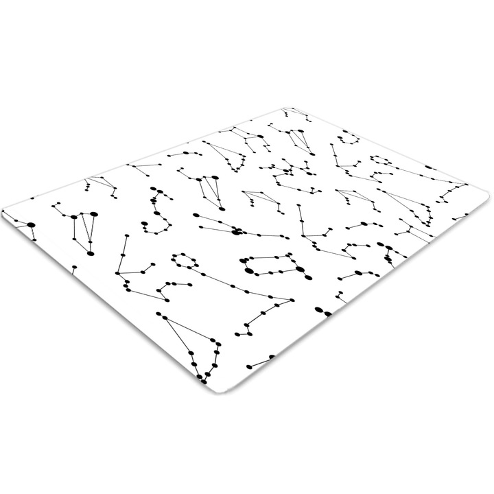 Covor pentru scaun de birou, PVC, constelatie, Gri, 140 cm x 100 cm, 010250310030100030452