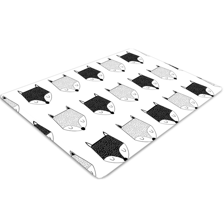 Covor pentru scaun de birou, PVC, model in liski, Gri, 140 cm x 100 cm, 010250310030100030759