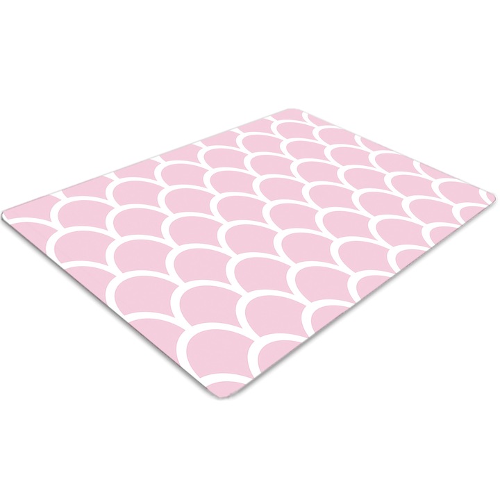 Covor pentru scaun de birou, PVC, scoici, Roz, 140 cm x 100 cm, 010250310030100030799