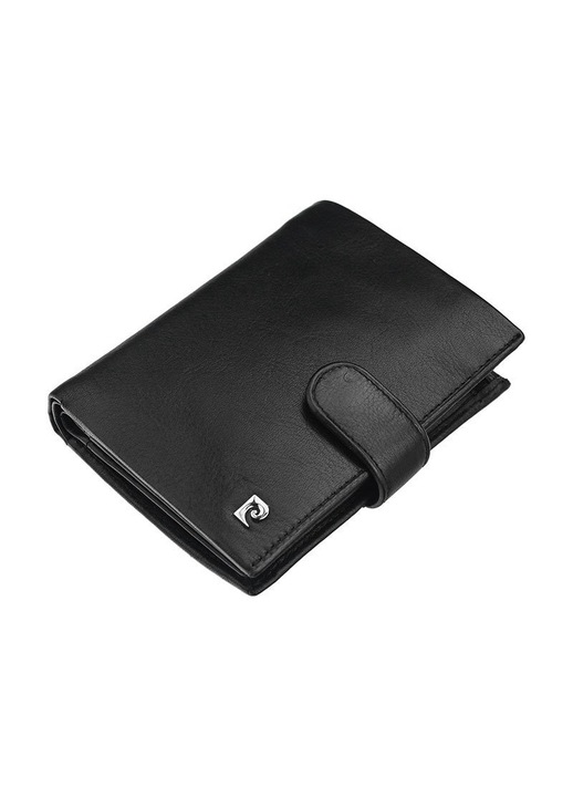 Мъжки портфейл, Pierre Cardin, Естествена кожа, RFID защита, Черен