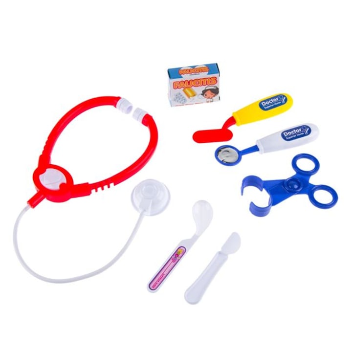 Set 7 Instrumente medicale pentru copii, plastic, multicolor