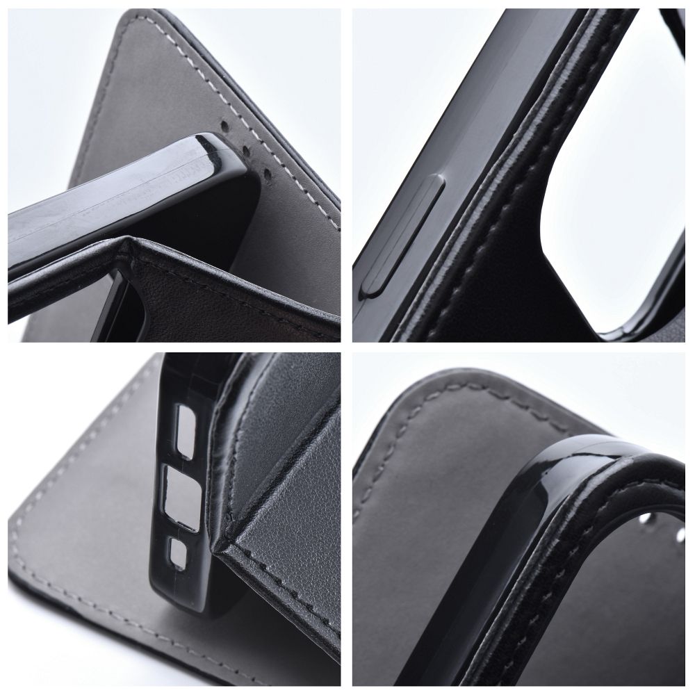 Husa Daden® Tip Carte Pentru Xiaomi Redmi 13C, Suport card, Functie de Stand si Inchidere Magnetica, Protectie Sporita, Negru