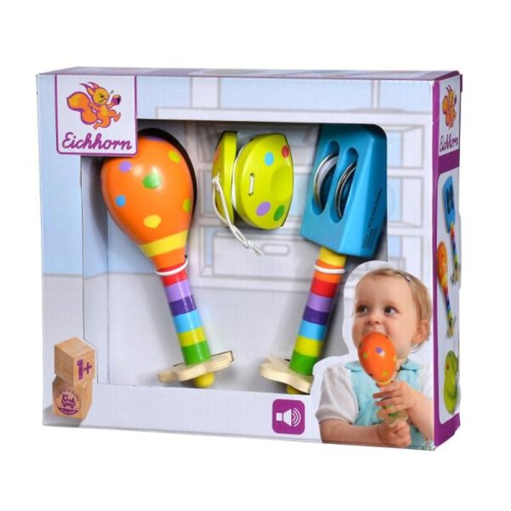 Zestaw drewnianych instrumentów