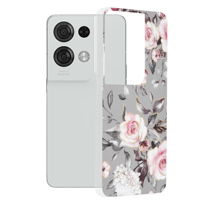 Калъф за Oppo Reno8 Pro, Techsuit Marble Series, Bloom of Ruth Gray