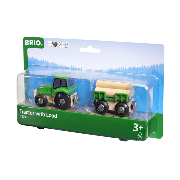 Комплект 2 колички Brio - Трактор с товар