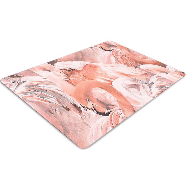 Covor PVC. Tulup. Vinil. Dreptunghi. Roscat. Roz. 140 cm x 100 cm. 010250310030100019165