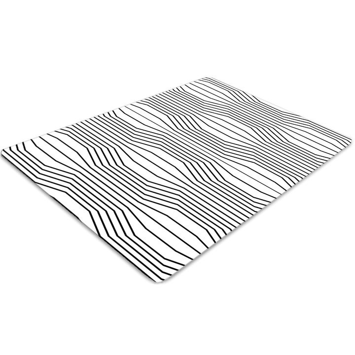 Covor pentru scaun de birou, PVC, iluzie geometrica, Gri, 140 cm x 100 cm, 010250310030100008919