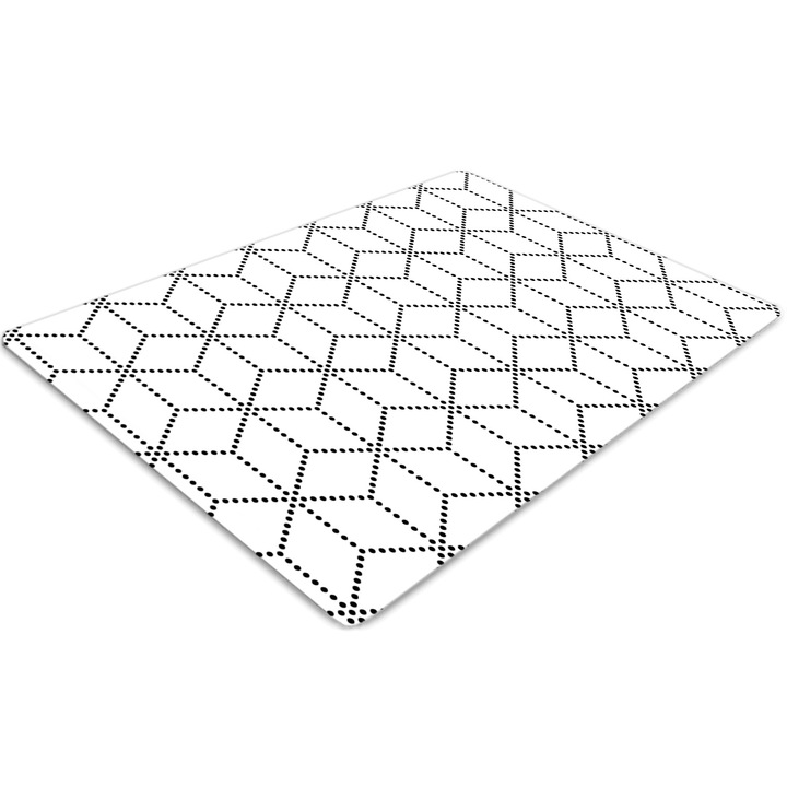 Covor pentru scaun de birou, PVC, zarurile gri, Gri, 140 cm x 100 cm, 010250310030100029303