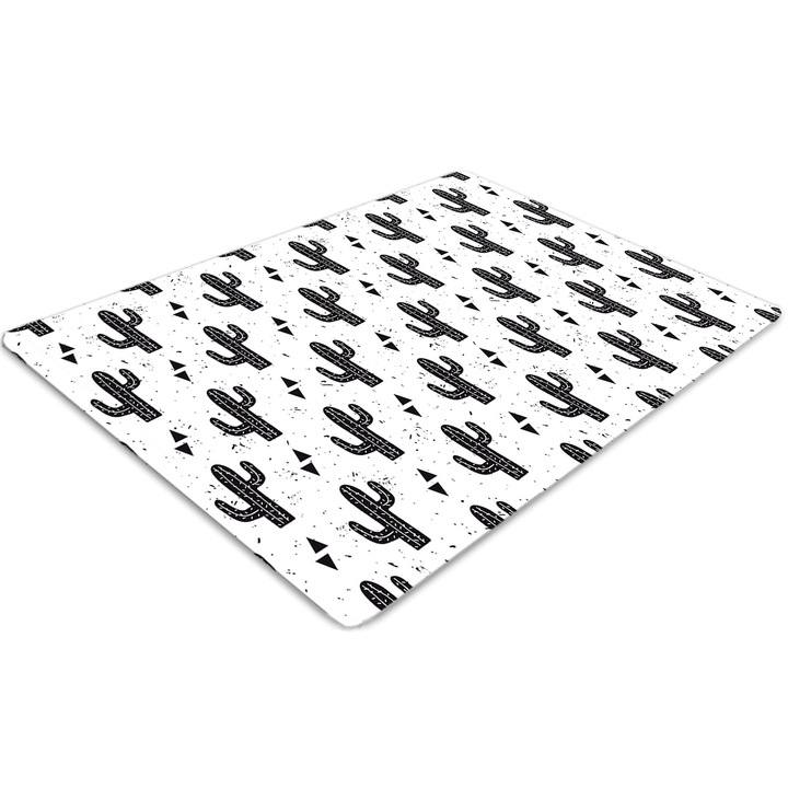 Covor PVC. Tulup. Vinil. Dreptunghi. Cactus negru. Gri. 140 cm x 100 cm. 010250310030100030628