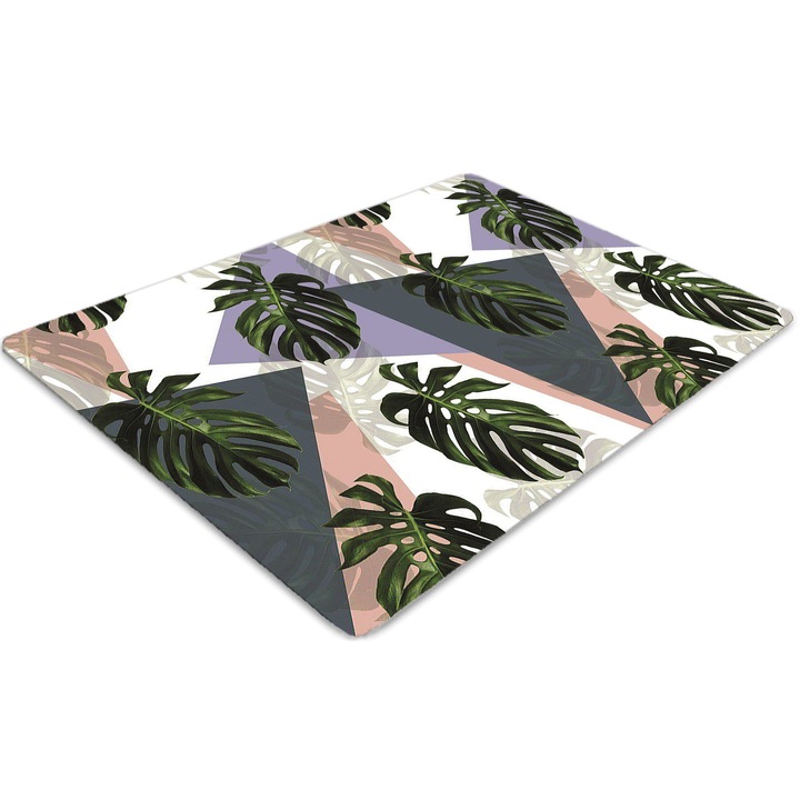 Covor PVC. Tulup. Vinil. Dreptunghi. Monstera. Verde. 100 cm x 70 cm. 010250310010100011896