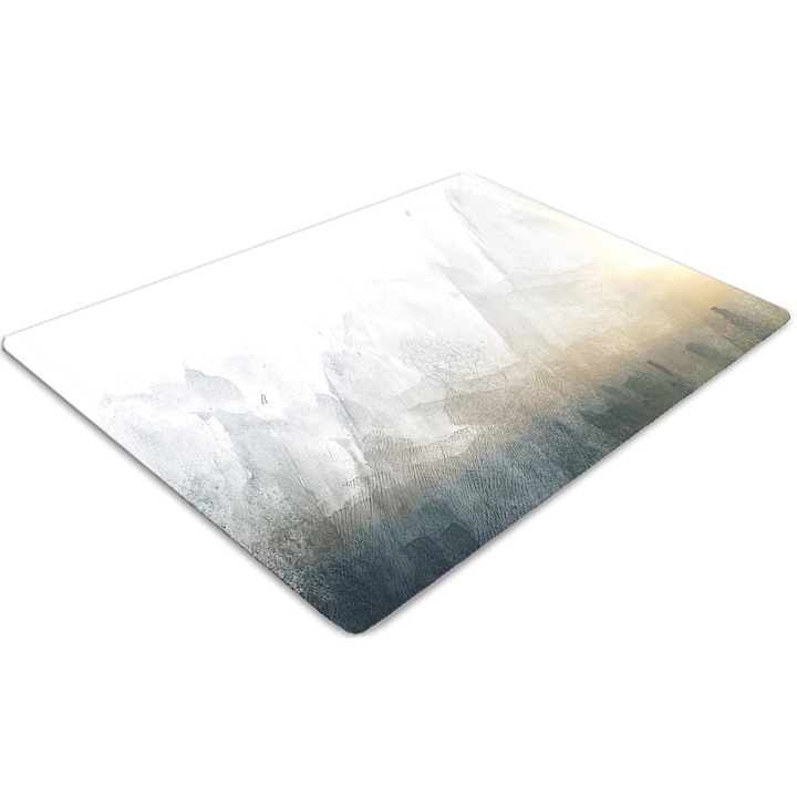 Covor pentru scaun de birou, PVC, peisajul muntelui fuji, Maro, 140 cm x 100 cm, 010250310030100030641