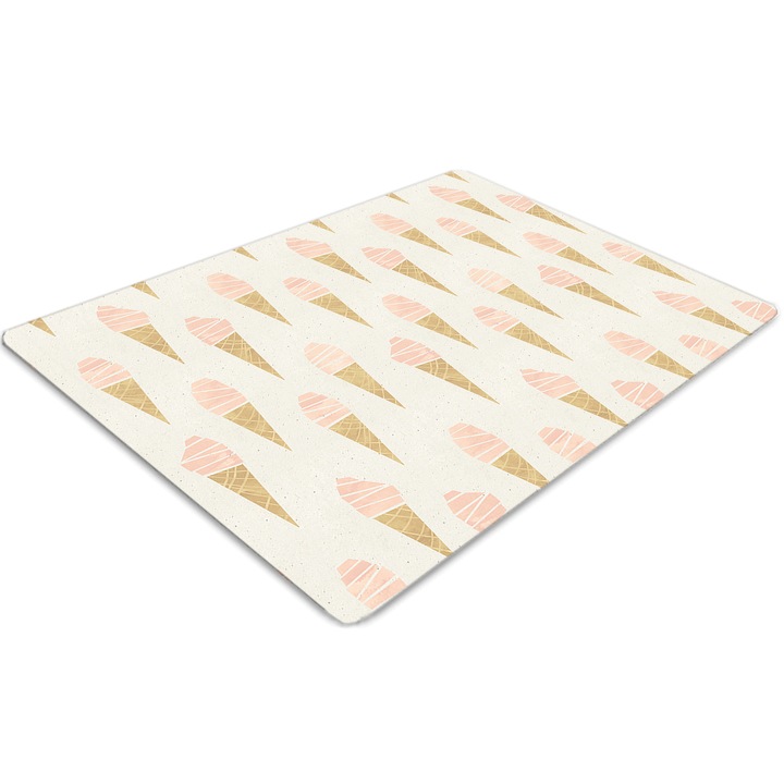 Covor pentru scaun de birou, PVC, inghetata roz, Maro, 140 cm x 100 cm, 010250310030100030708