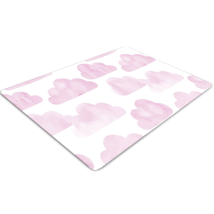 Covor pentru scaun de birou, PVC, nori roz, Roz, 140 cm x 100 cm, 010250310030100033168