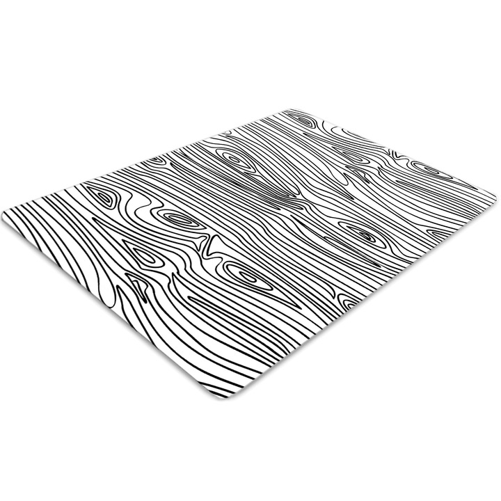 Covor pentru scaun de birou, PVC, imitatie de lemn, Alb, 140 cm x 100 cm, 010250310030100030749