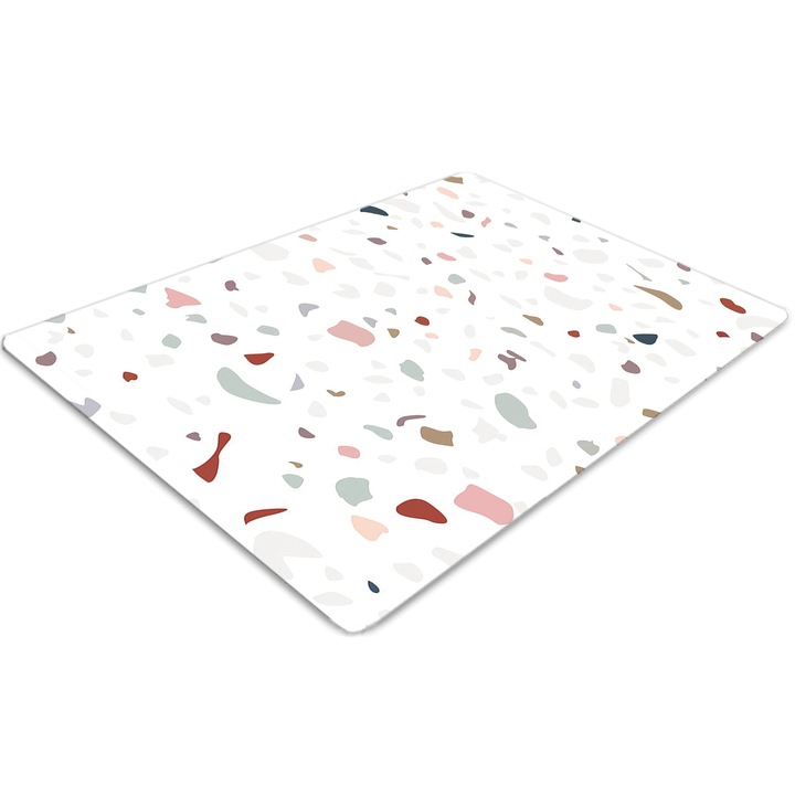 Covor PVC. Tulup. Vinil. Dreptunghi. Pete colorate. Roz. 140 cm x 100 cm. 010250310030100012237