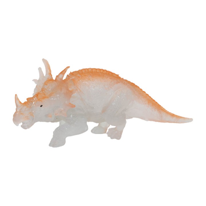 Foszforeszkáló dinoszaurusz figura 14 cm Midex 6943-4, átlátszó