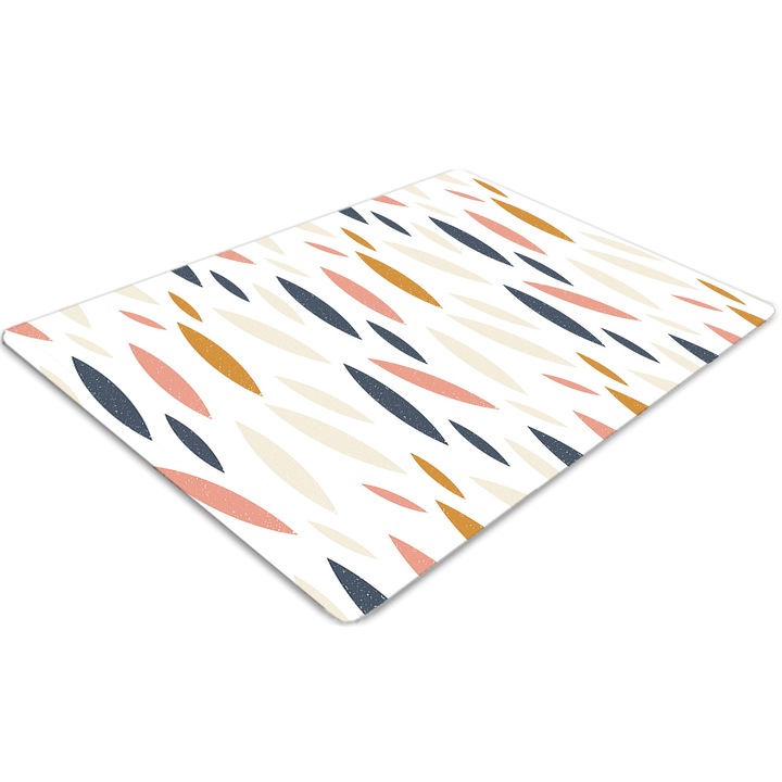 Covor pentru scaun de birou, PVC, model scandinav, Maro, 140 cm x 100 cm, 010250310030100030725