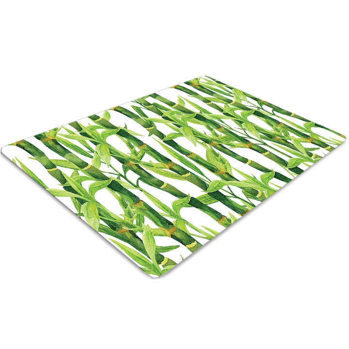 Covor pentru scaun de birou, PVC, bambus, Verde, 140 cm x 100 cm, 010250310030100033979