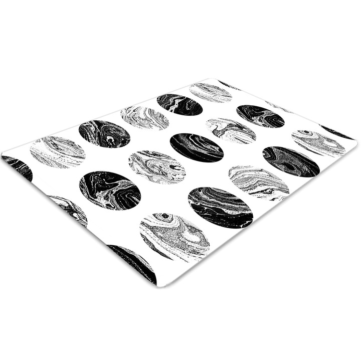 Covor pentru scaun de birou, PVC, luna modelata, Gri, 140 cm x 100 cm, 010250310030100030152