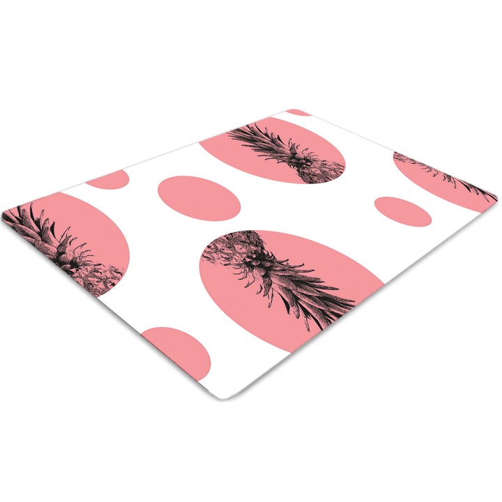 Covor pentru scaun de birou, PVC, ananas roz, Roz, 140 cm x 100 cm, 010250310030100012265