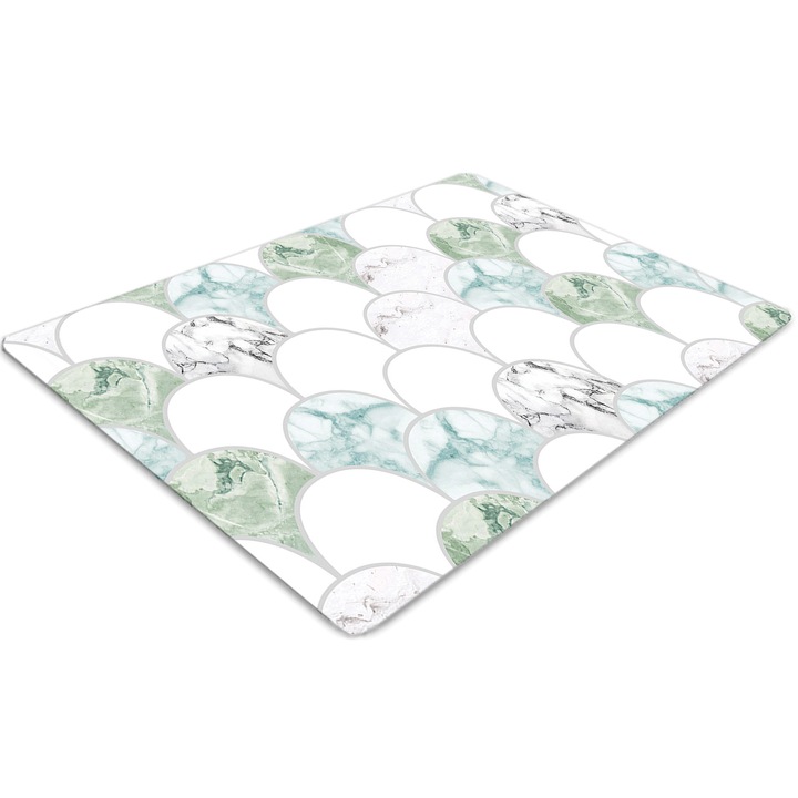 Covor pentru scaun de birou, PVC, scoici, Albastru, 140 cm x 100 cm, 010250310030100012242