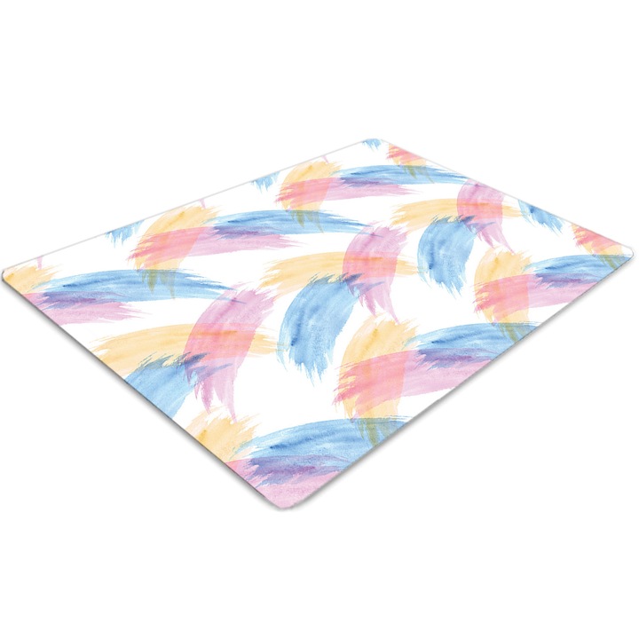 Covor pentru scaun de birou, PVC, perie, Albastru, 140 cm x 100 cm, 010250310030100030139