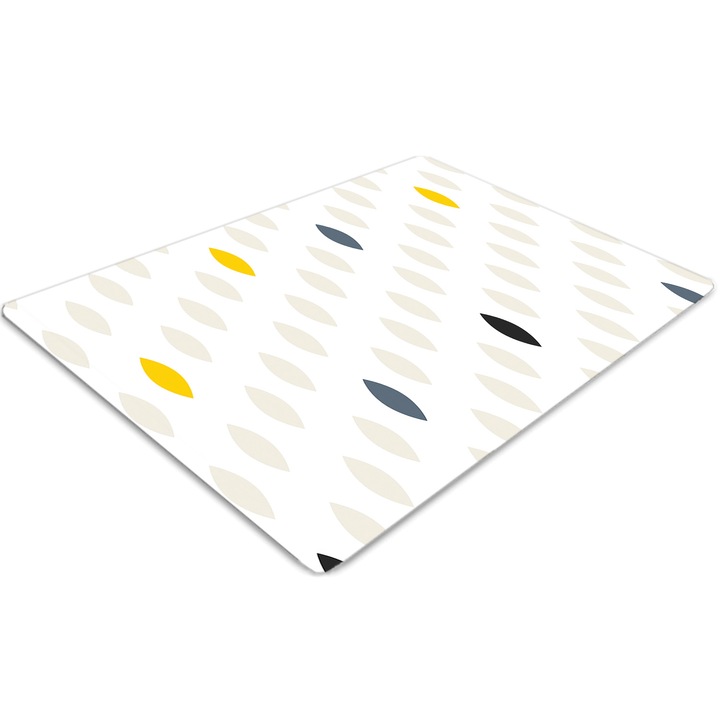 Covor pentru scaun de birou, PVC, lamai colorate, Maro, 140 cm x 100 cm, 010250310030100030086