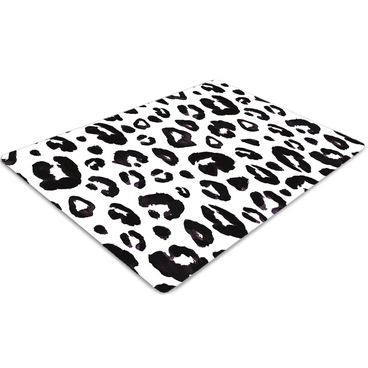 Covor pentru scaun de birou, PVC, urme de copite, Gri, 140 cm x 100 cm, 010250310030100030350