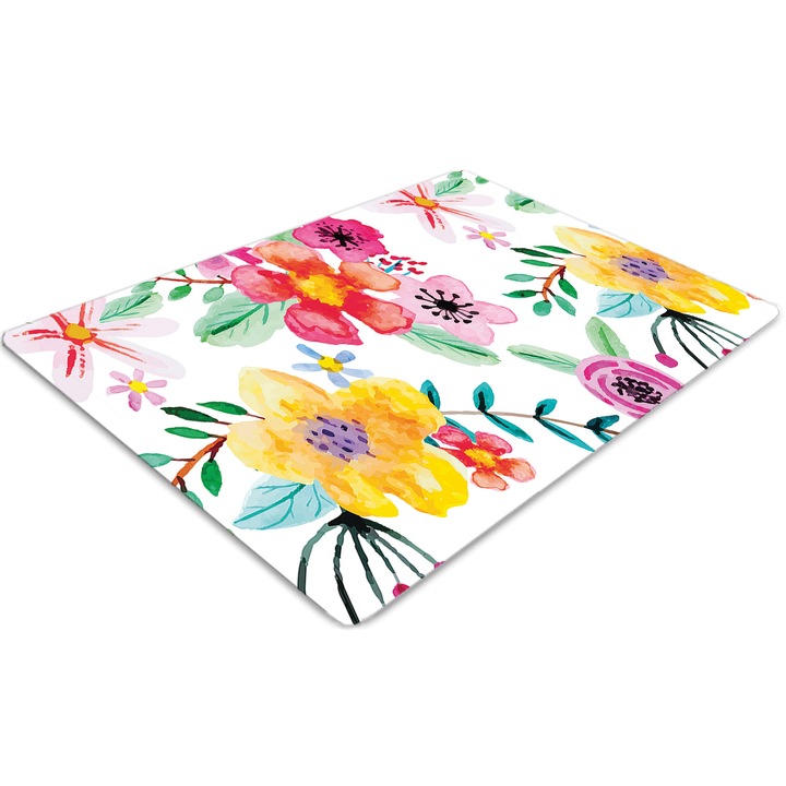 Covor PVC. Tulup. Vinil. Dreptunghi. Gradina magica. Roz. 100 cm x 70 cm. 010250310010100030687