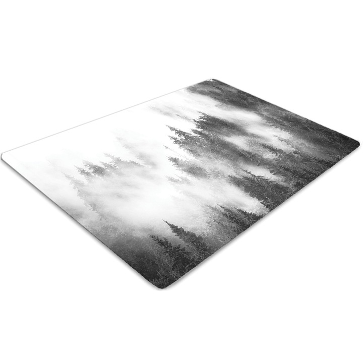 Covor pentru scaun de birou, PVC, padurea cetoasa, Gri, 140 cm x 100 cm, 010250310030100033980