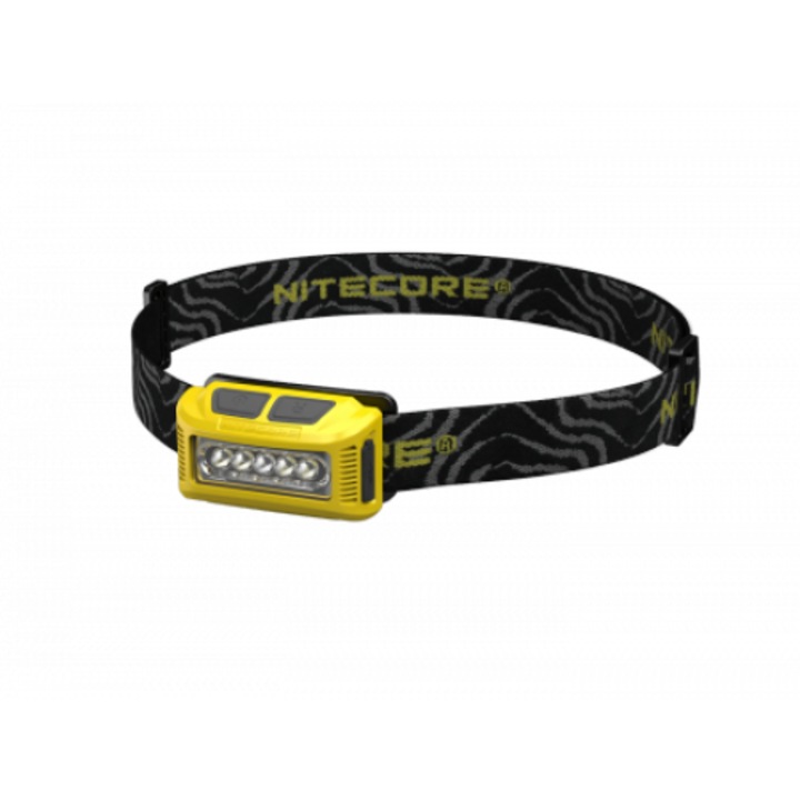 Lanterna de cap NU10, Nitecore, IP66, Galben