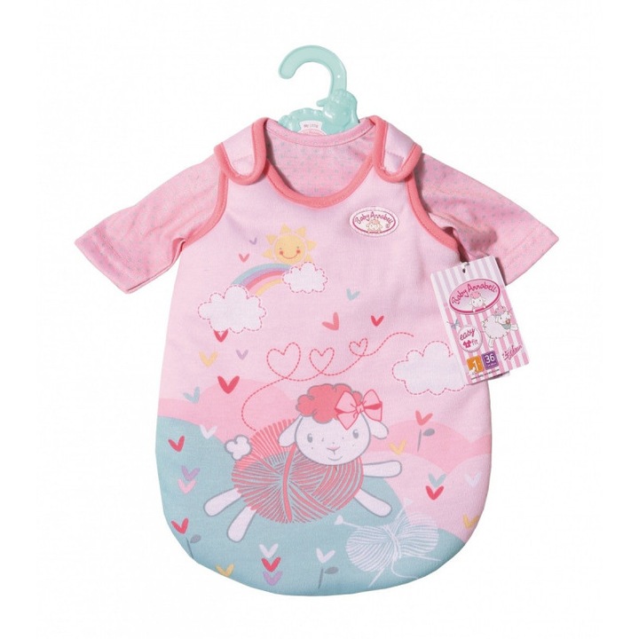 Pijama papusa Baby Annabell, Zapf Creation, Textil, Multicolor