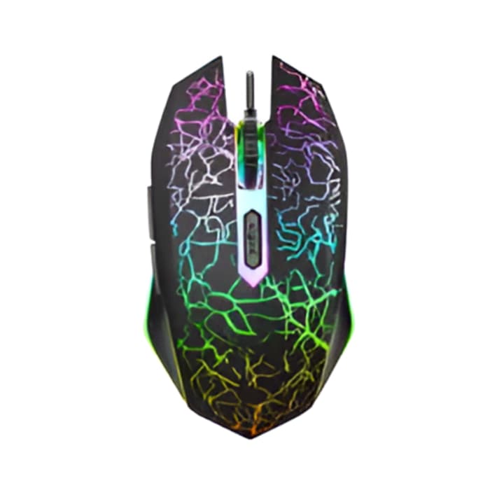 Mouse gaming, Iluminare RGB, 1600 DPI, 6 Butoane, Negru