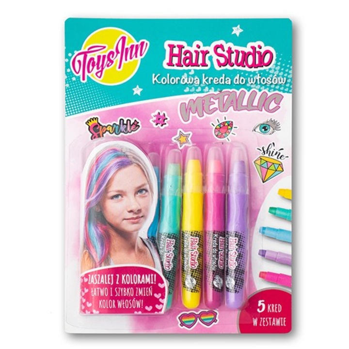 Комплект маркери за коса Stnux, пластмаса, многоцветен, 5 бр