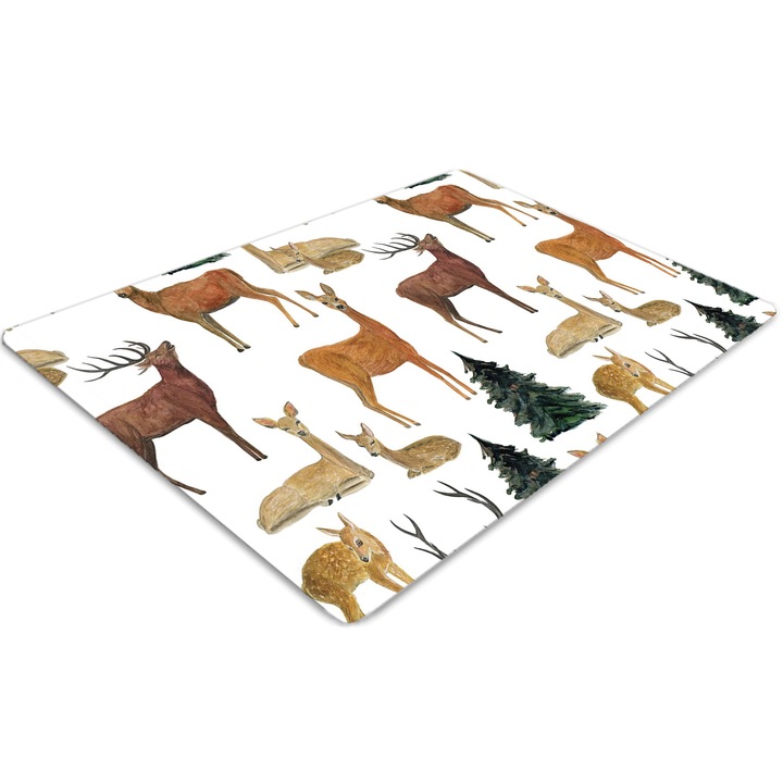 Covor pentru scaun de birou, PVC, cerb, Maro, 140 cm x 100 cm, 010250310030100054870