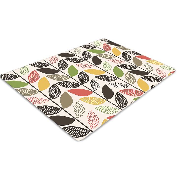 Covor pentru scaun de birou, PVC, model colorat, Roz, 140 cm x 100 cm, 010250310030100030290