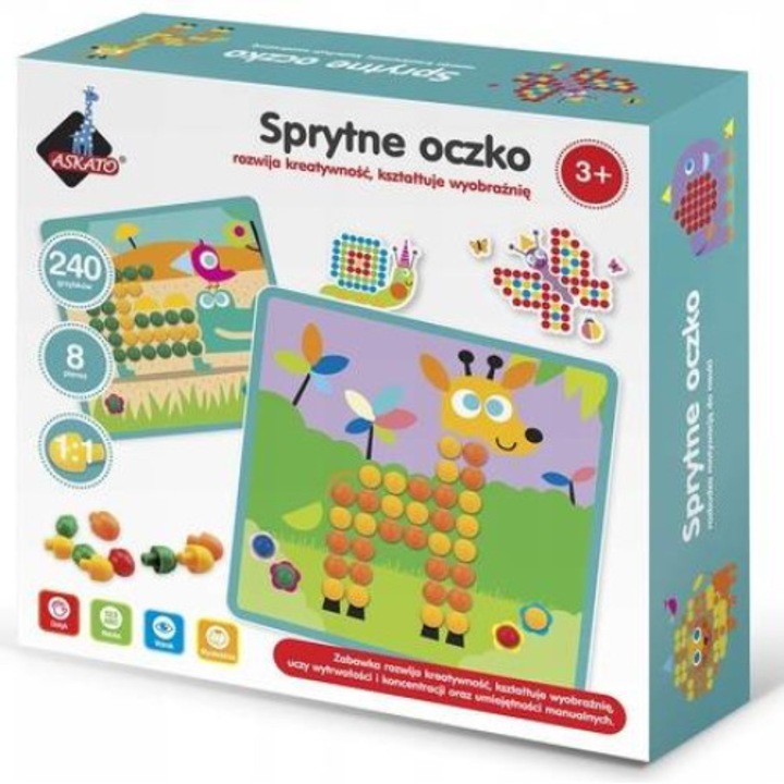 Interaktív játék Mosaic Clever Eye, karton, 3 év felett, többszínű