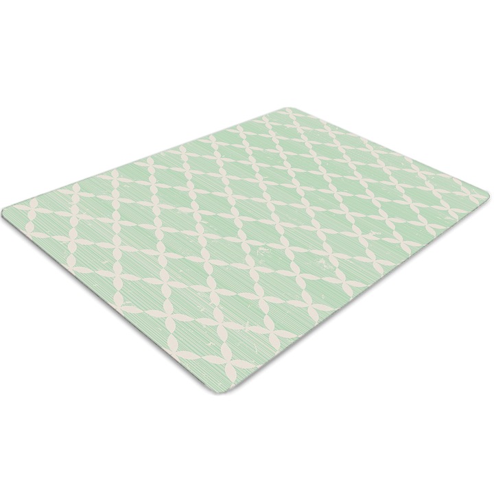 Covor pentru scaun de birou, PVC, model multicolor, Verde, 140 cm x 100 cm, 010250310030100030340