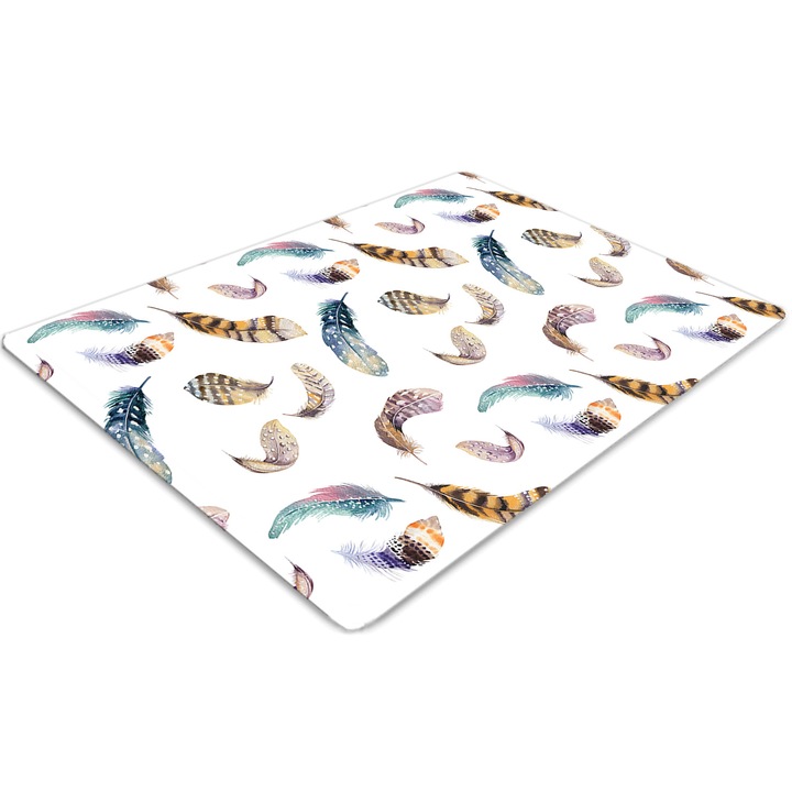 Covor pentru scaun de birou, PVC, penaj, Maro, 140 cm x 100 cm, 010250310030100030383