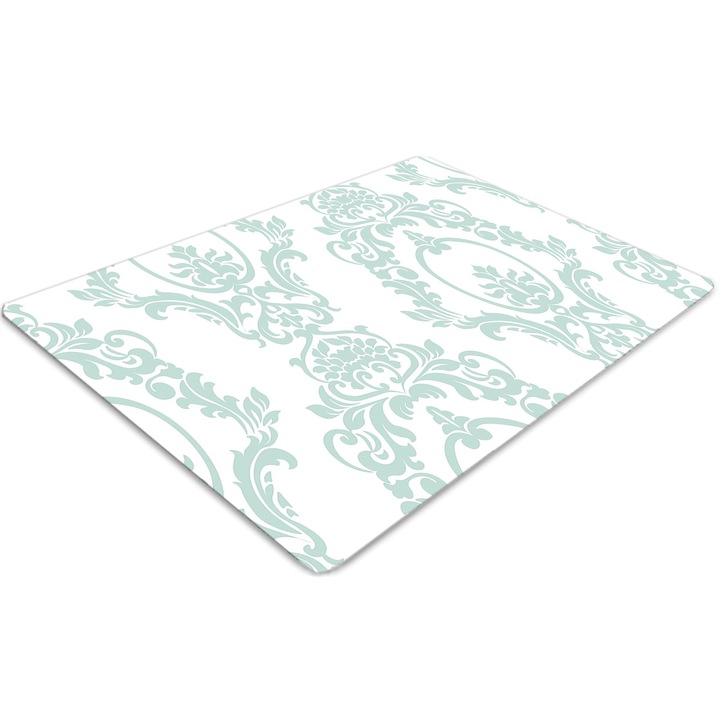 Covor pentru scaun de birou, PVC, stilul imperial, Verde, 140 cm x 100 cm, 010250310030100030496