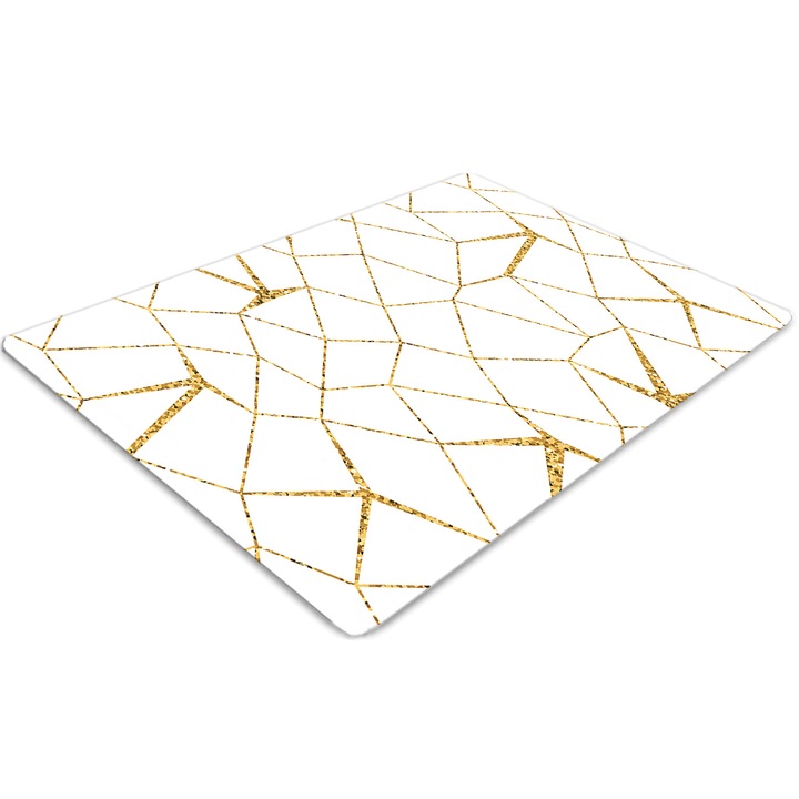 Covor pentru scaun de birou, PVC, mozaic de aur, Maro, 140 cm x 100 cm, 010250310030100030527